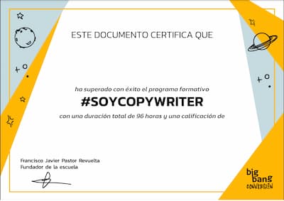 Certificado Soy Copywriter + miniatura